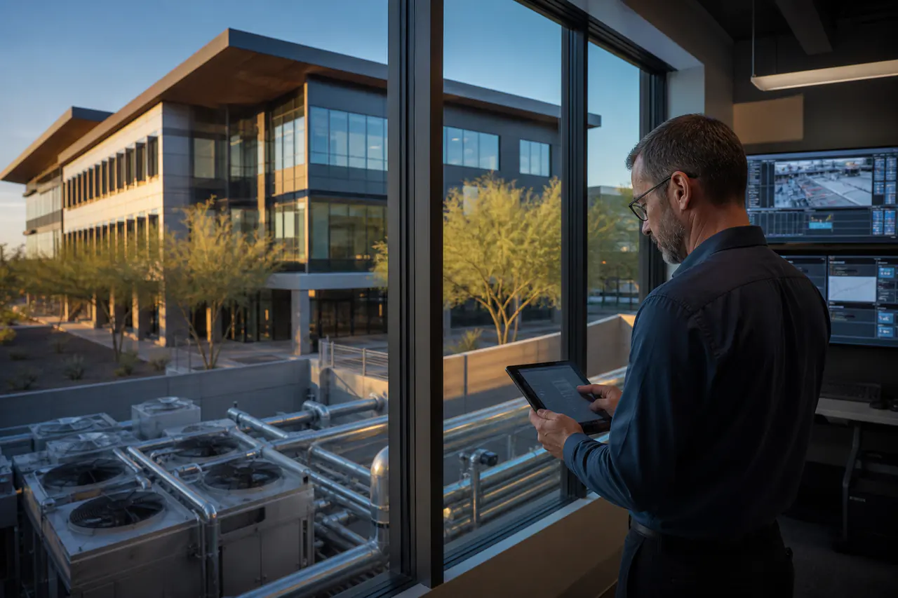 Facility operator preparing to discuss a building controls need